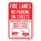 Signmission Fire Lanes No Parking on Streets Unaut Heavy-Gauge Aluminum Sign, 12" x 18", A-1218-23987 A-1218-23987 - alternate 1